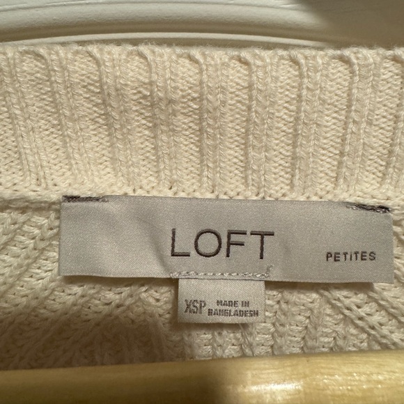Loft cream colored cardigan, nwt, XSP - Picture 2 of 7